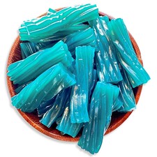 Licorice Twists Blue Raspberry &ndash; Jumbo 2" Soft Chewy Candy &ndash; Fruity Twist Treats