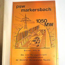 PSW Markersbach Infotafel /Kupfer DDR 1050 MW Bauzeit 1970&ndash;81 DDR
