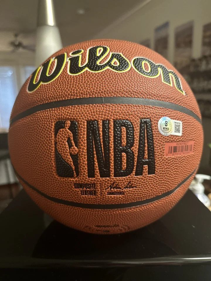 Подписанный Джоном Стоктоном логотип команды Utah Jazz Wilson баскетбол Beckett - Изображение 3 из 4