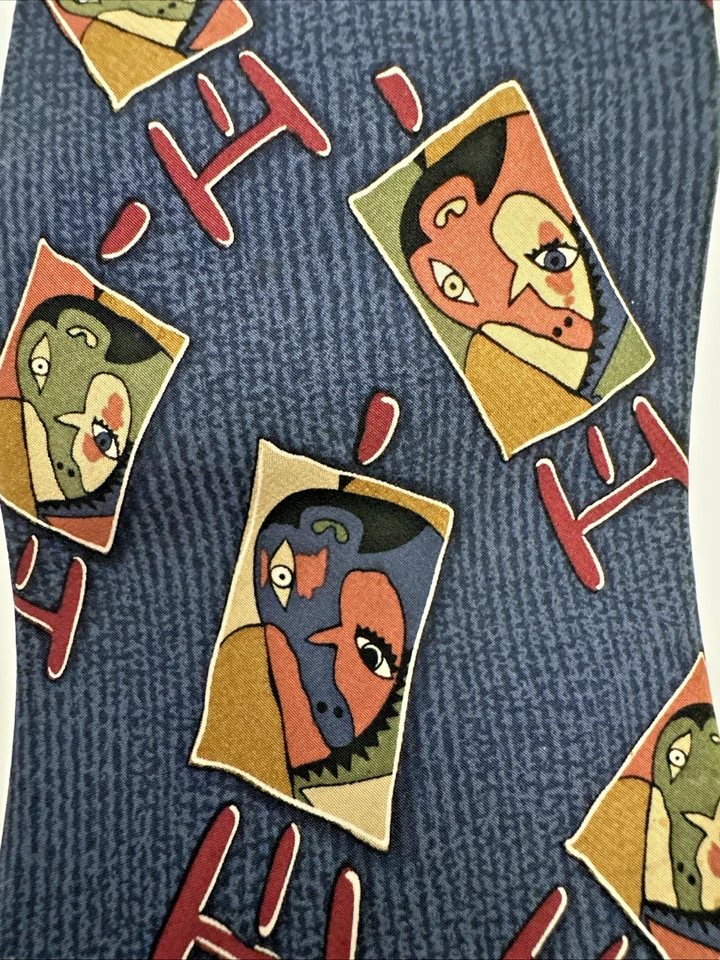 PICASSO HOMBRE CORBATA GRIS CON PICASSO ART MUJER SOFÁS 3,75 X 59 NUEVO SIN ETIQUETAS Foto 2 de 4