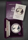 1986 1oz .999 Silver American Eagle Proof w/ OGP Box & COA