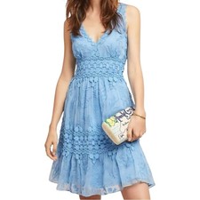 Ranna Gil Anthropologie Women’s Size S Blue Veronica Lace Flowy Tank Dress