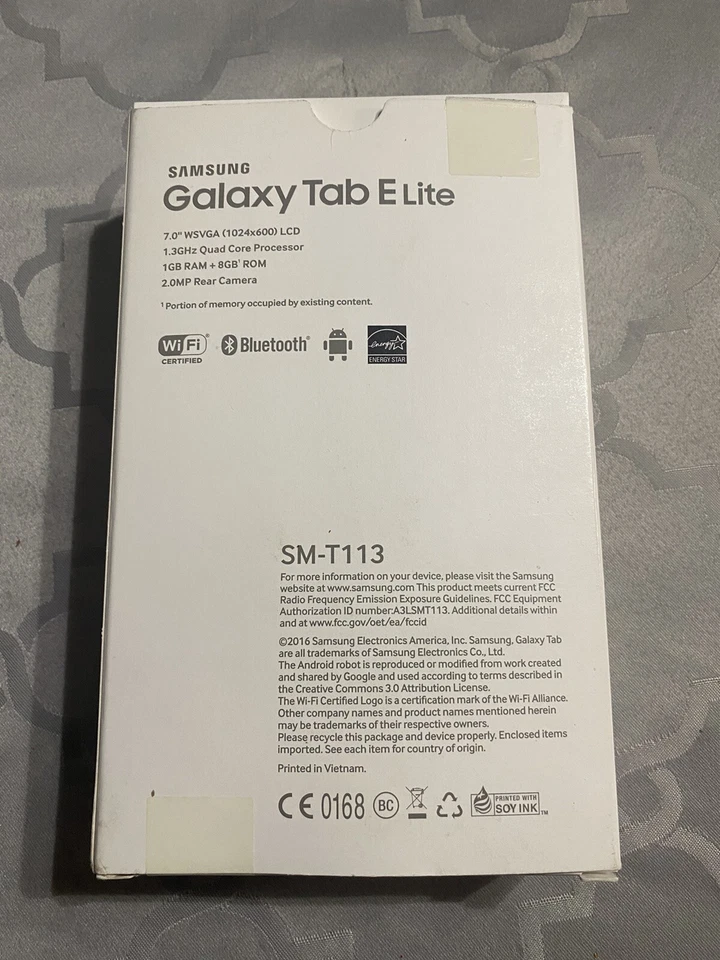Samsung Galaxy Tab E Lite SM-T113 8GB, Wi-Fi, 7in - Black - Image 3 of 4