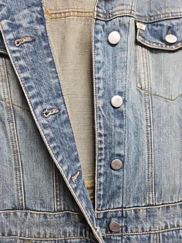 Y2K Retro Miss Sixty Dark Blue Distressed Denim Sleeveless Jacket Dress Size L - Picture 13 of 18