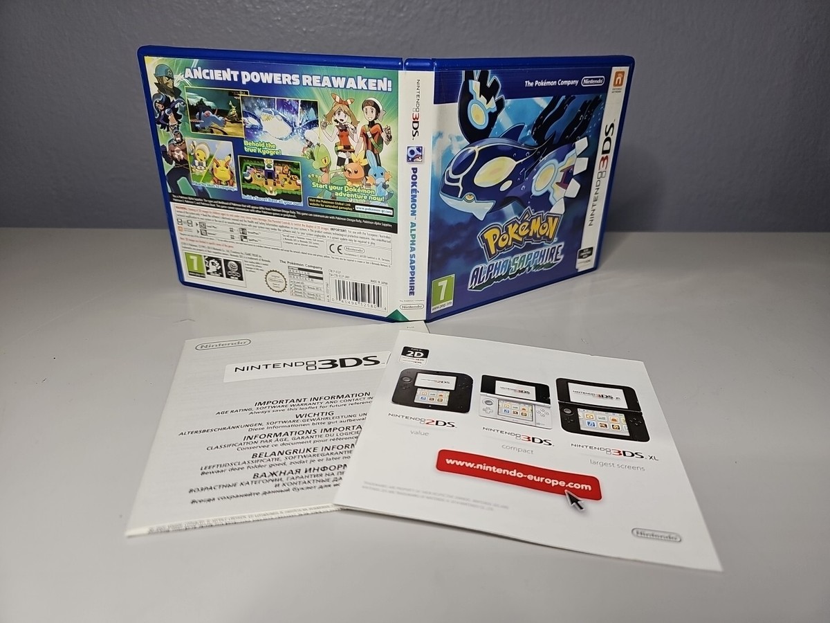 Pokemon Alpha Sapphire Blue UK Version Nintendo 3DS *CASE