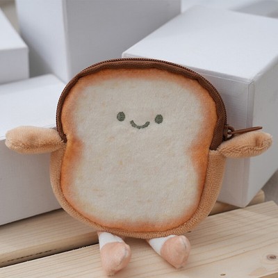 Creative Funny Toast And Bread Zero Wallet Cheese Bag Pendant Wallet B:J~