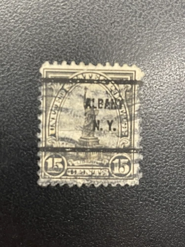 1931-Used US Stamp Collection. Precanceled 15 Cent Statue of Liberty #696.