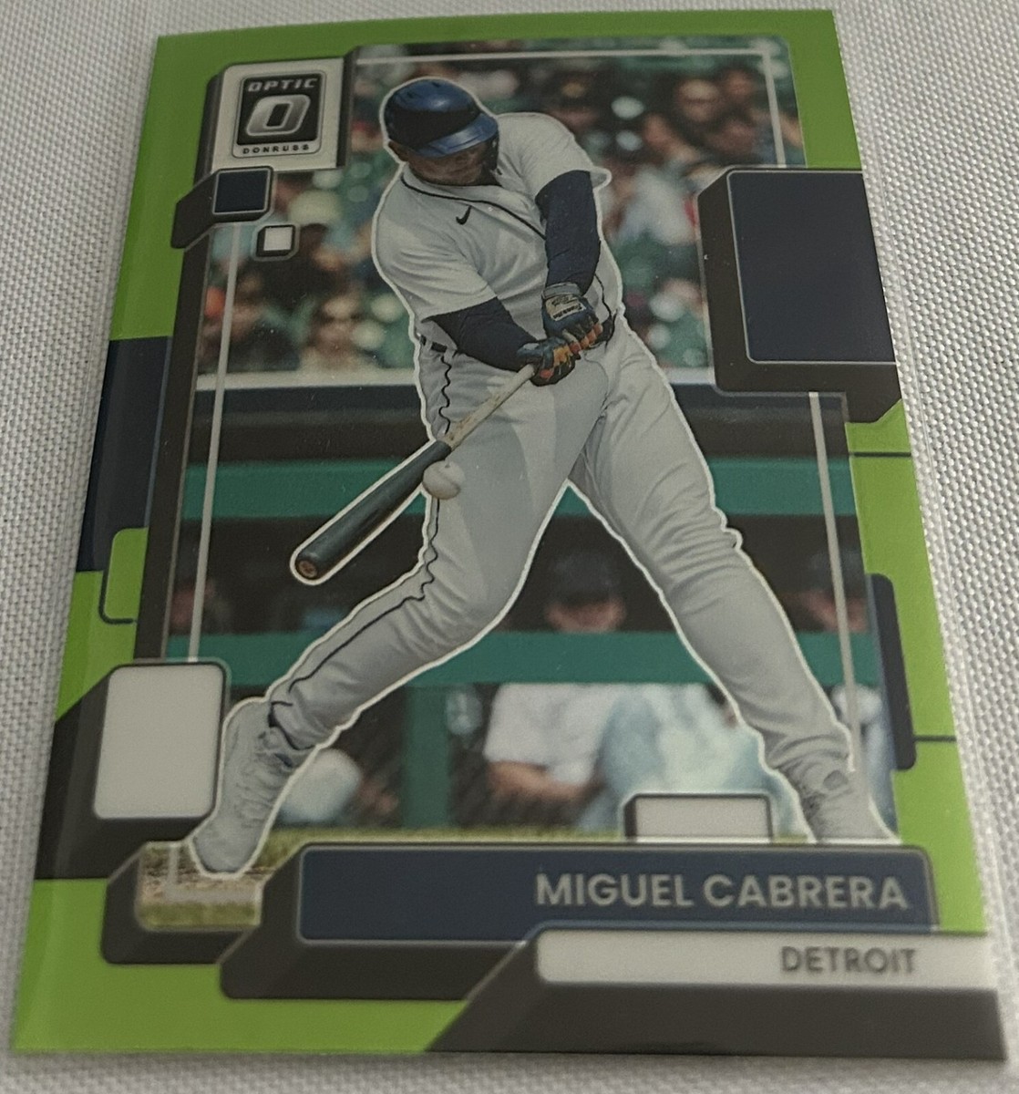 2022 Donruss Optic Baseball Miguel Cabrera Detroit Tigers Lime