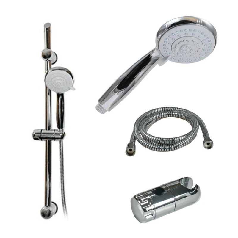 Duschsystem Duschbrause 95cm variable Montage chrom komplett Brausestange