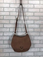 Frye And CO Faux Leather Tan Crossbody Shoulder Saddle Bag Boho Purse Equestrian