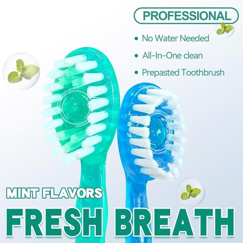 5-in-1 Mini Toothbrush &Floss&Tongue Scraper&Toothpick Set,Disposable Toothbrush - Picture 7 of 10