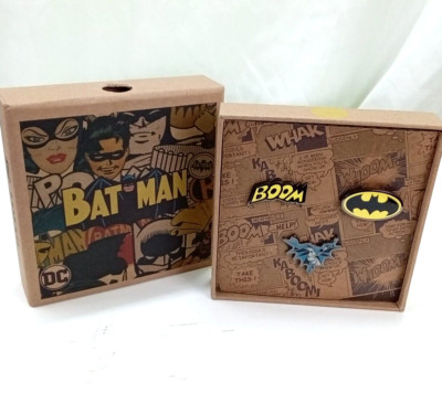 Batman Enamel 3 Pin Set by Fossil (Limited Sold Out Collectors Item) NEW 2021