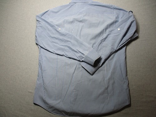 Murano Ultimate Modern Comfort Mens Large Button Up Slim Fit Long Sleeve Striped - Picture 6 of 6