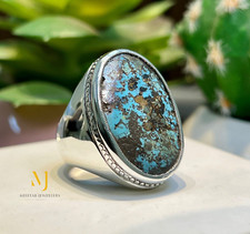 Natural Turquoise Sterling Silver 925 Ring For Men -Special Ring - Feroza Ring