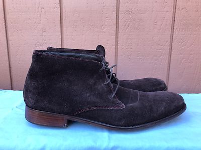 Cole Haan Dark Brown Suede Lace-Up Boots Cole Haan Boots Mens Size 10 M Air Charles Chukka Brown  main image 4