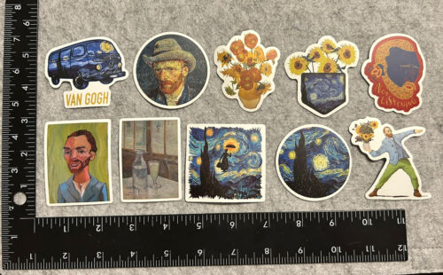 Lot of 10 Assorted Van Gogh Stickers - Picture 1 of 1
