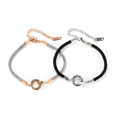 ''THE ONLY LOVE OF MY LIFE'' Interlocking Couple Bracelets Men