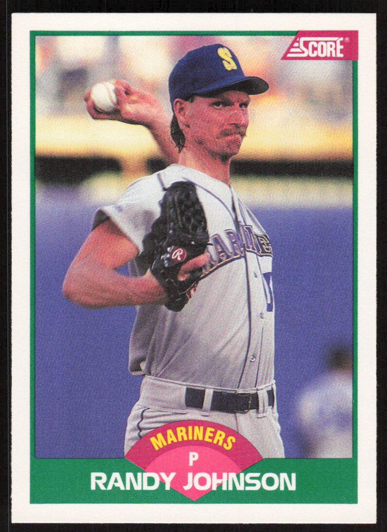 1989 Score Rookie & Traded Randy Johnson Baseball Card #77T - Seattle Mariners