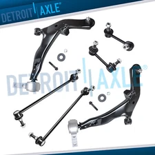 Front Lower Control Arms Ball Joints Sway Bar Links for 2003-2007 Nissan Murano