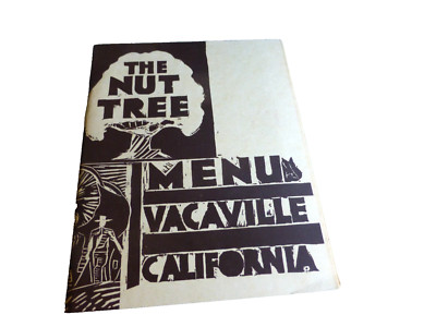 VINTAGE  MENU THE NUT TREE VACAVILLE CALIFORNIA MAP INSIDE THE COVERS
