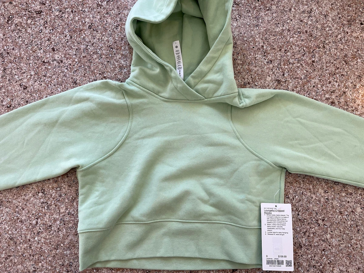 LuluLemon Sweatshirt 0 NWT Mint Green Loungeful Cropped Hoodie eBay