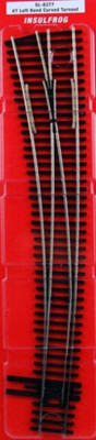 PECO HO Scale ~ SL-8377 ~ New ~ Code 83 ~ #7 Curved Left Hand Insulfrog Turnout