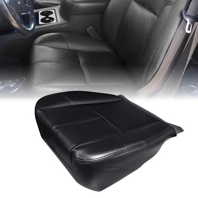 Priprilod Black Leather Driver or Passenger Side Bottom Replacement Seat Cove...