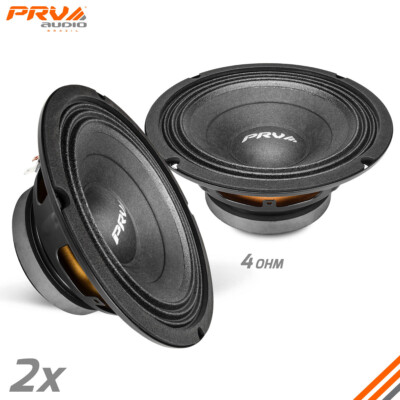 2x PRV Audio 8MB450-4 V2 8'' Midbass Woofers 900 Watts 4 Ohm - PRV 8MB Speakers