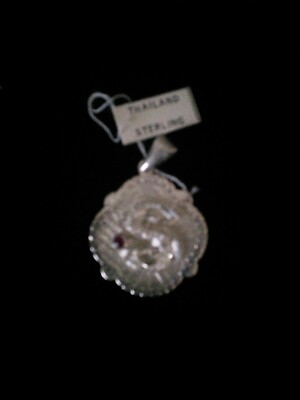 (1) STERLING SILVER 925 PISCES ASTROLOGY SIGN ROUND PENDANT | eBay