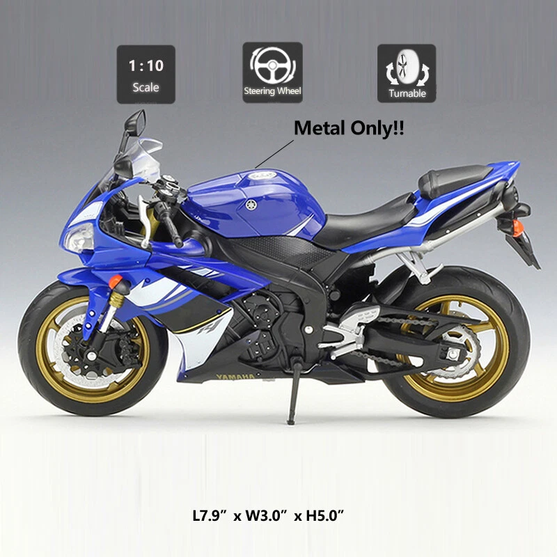 1:10 Yamaha YZF-R1 Motorcycle Model Diecast Boys Toys for Kids Gifts Collection - Image 2 of 4