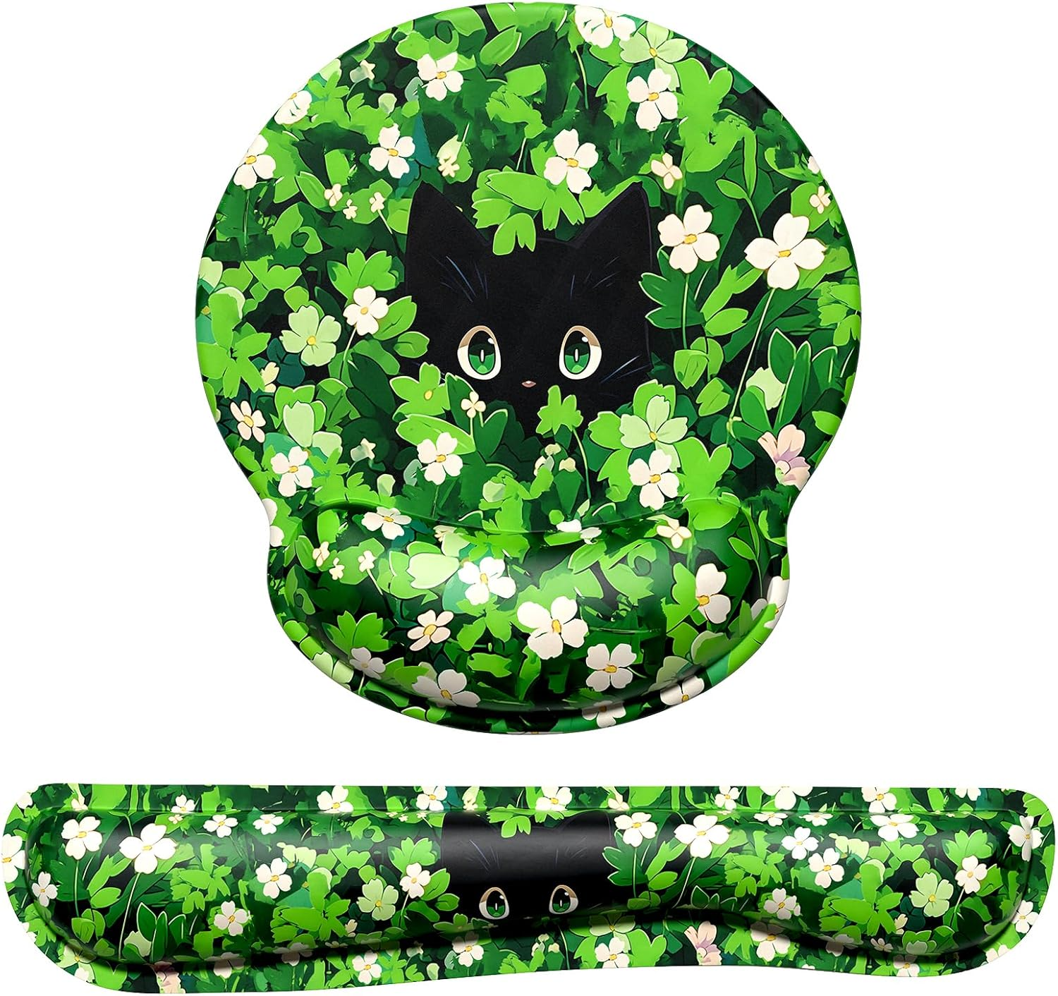 Ergonomic Memory Foam Keyboard Wrist Rest and Mouse Pad with Wrist Support-image