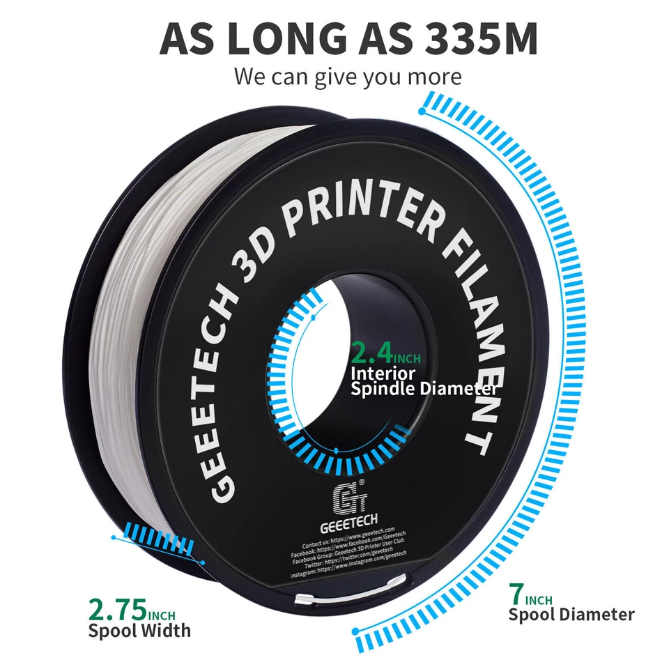 【Buy 5 Pay 3（Add 5】Geeetech PLA PETG TPU ABS+ 3D Printer Filament 0.5/1kg 1.75mm - Image 4 of 4