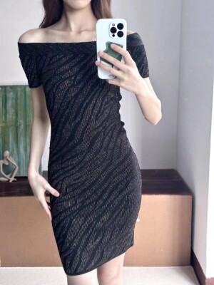 herve leger off shoulder mini dress Herve Leger off the shoulder mini dress