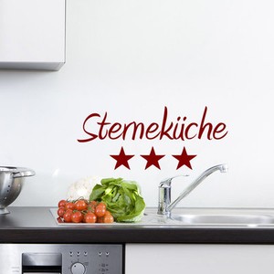 Wandtattoo Sternekuche Kitchen Schriftzug Sterne Kuche Essen 178 Ebay