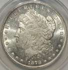 1878-S S$1 Morgan Silver Dollar ANACS MS62 Obv PL Proof-Like High Mint Luster