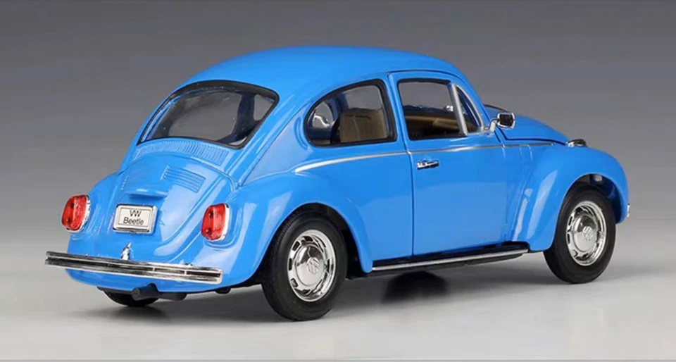 1:24 Scale Volkswagen Classic Beetle Blue Metal Car Model Toys Ornament GIFT - Image 3 of 3