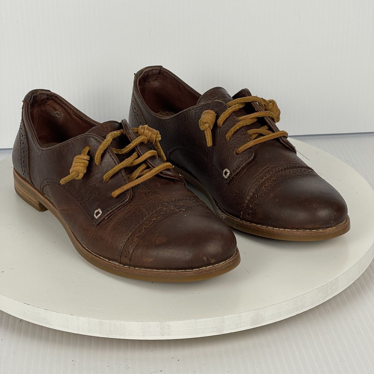 Sperry Top-Sider Bedford Womens M Brown Leather Derby Shoes