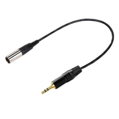 3-Pin Mini XLR Male to 1/8'' TRS Balanced Stereo Lavalier Microphone Cable B92