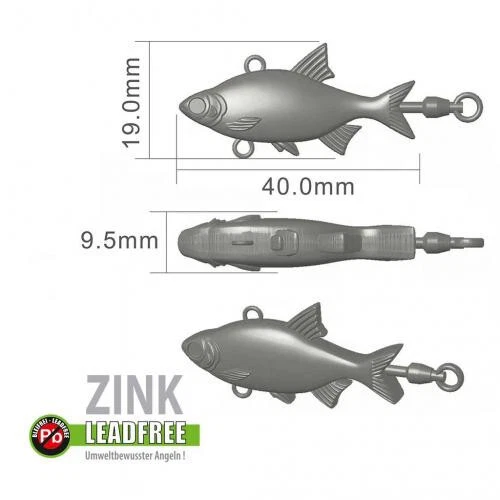 Jenzi Baitfish Spin Jig 4cm 16g Jig Spinner Zink - Bild 2 von 4