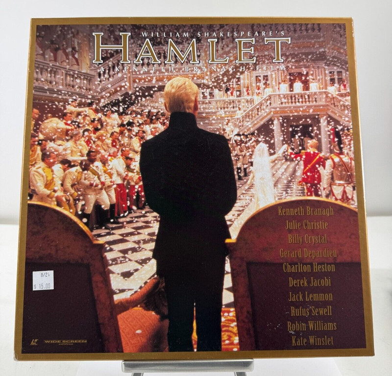 William Shakeseare's Hamlet A Kenneth Branagh Film Laserdisc Widescreen DS69