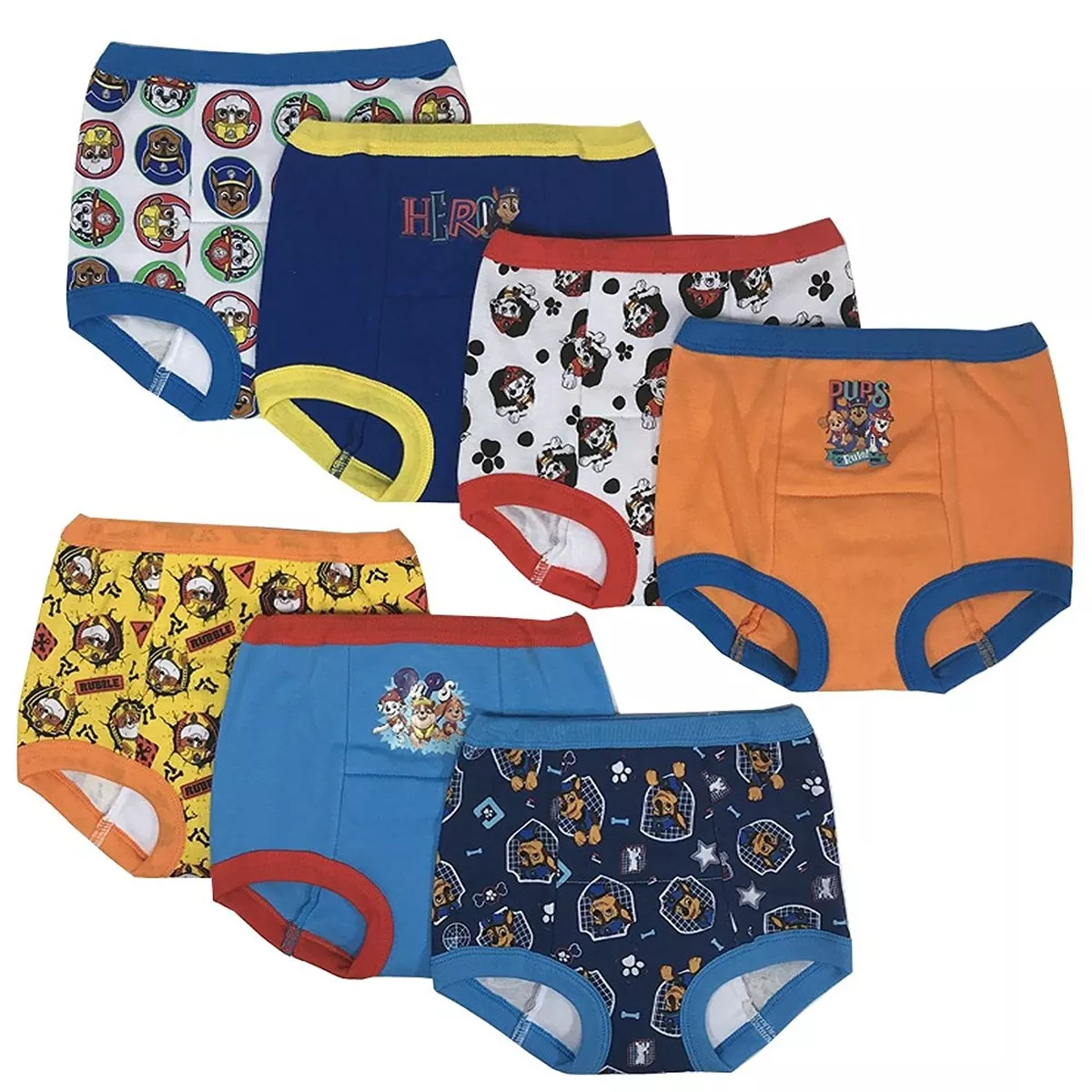 PAW PATROL Boys Potty Training Pants Underwear Toddler 7-Pack Size 2T, 3T,  4T