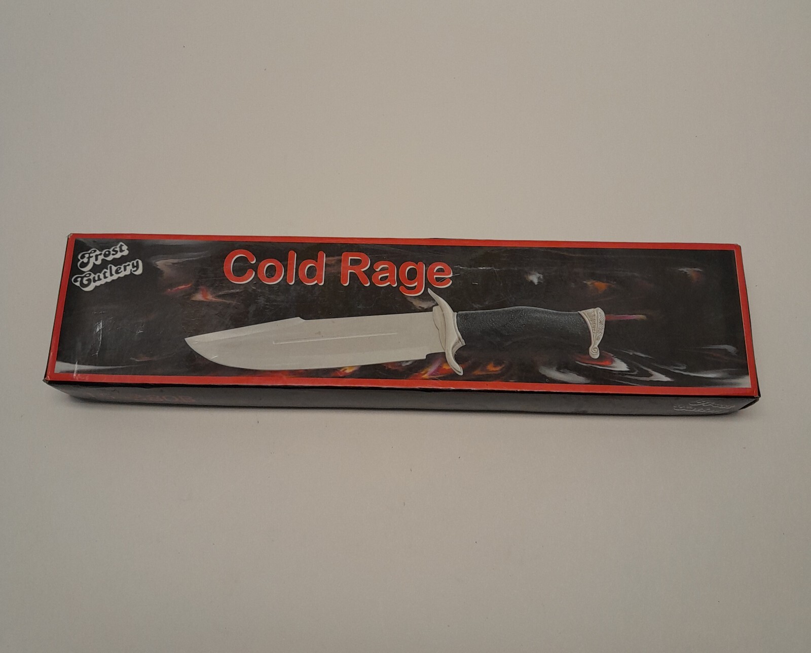 Frost Cutlery Fixed Blade Knife with Nylon Black Sheath Cold Rage Hunting Deer