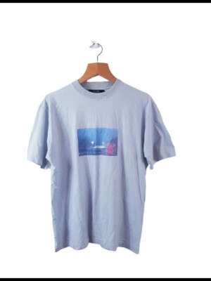 W.P.S Herren Grau Rundhals Baumwolle Basic Tunika T-Shirt Top Größe Large L Regular 