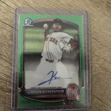 2025 Bowman Draft KYSON WITHERSPOON #/99 GREEN MOJO AUTO 1st Prospect AUTO