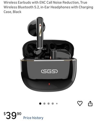 Wireless Earbuds with ENC Call Noise Reduction In-ear Headphones with Charging
