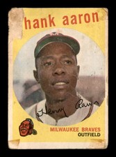 1959 Topps #380 Hank Aaron   POOR X3470009