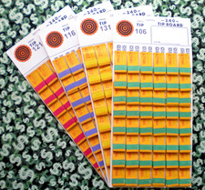 4 LOT  240-P5 48-Rows REGULAR "NOT Sure" TIP BOARD 101-132 PullTab Jar Ticket