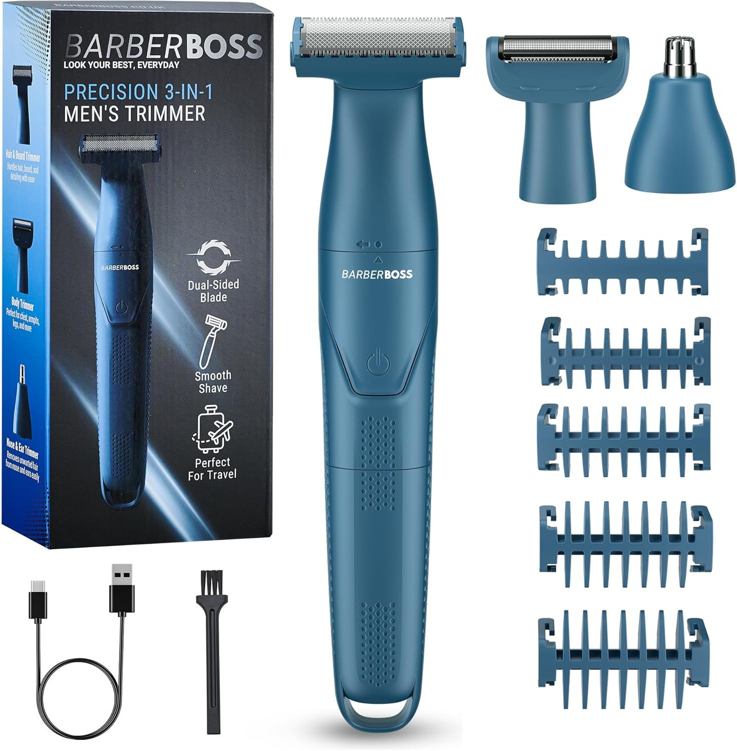 Rasoio Professionale 3 in 1 | Tagliacapelli e Regolabarba Alta Potenza