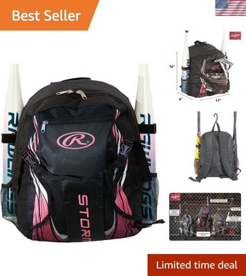 Storm Backpack Equipment Bag | Girls T-Ball/Youth Baseball & Softball | Multi...