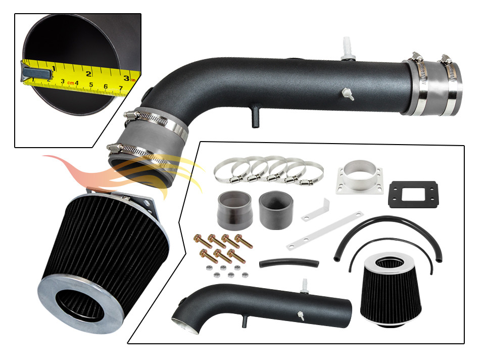 RW GREY Sport Ram Air Intake Kit+Filter For 1995-1999 4Runner Tacoma 2.7L L4